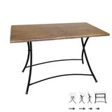 Modern Katlanır Masa 80X120 Cm - (Werzalit, Wermodin Ve Allzalit Tabla) - Rustik Dark