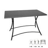 Modern Katlanır Masa 80X120 Cm - (Werzalit, Wermodin Ve Allzalit Tabla) - Siyah