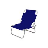 Modern Katlanır Portatif Sandalye Şezlong - Kamp Sandalyesi Mavi 1284 Alüminyum Mavi