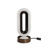 Modern Kristal LED Masa Lambası – Dekoratif Gece Lambası, Salon & Yatak Odası Komodin Lambası, Minimal Tasarım Abajur, 27cm Şık Masaüstü Aydınlatma