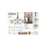 Modern Kristal Taşlı 8 Kollu Krom Avize Salon Oturma Odası Avizesi