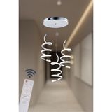 Modern Krom 3'lü Sarkıt Model 3 Renk (Beyaz&sarı&günışğı) Kumandalı LED Avize