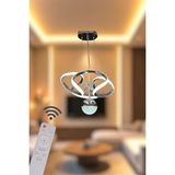Modern Krom Toplu Space 3 Renk Kumandalı (Beyaz&sarı&günışığı) LED Avize