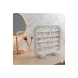 Modern Küpe Standı, Takı Düzenleyici, Takı Standı , Kolye Askısı , 4 Bölmeli Organizer - Beyaz