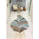 Modern Lazer Kesim Dijital Baskı Kaymaz Taban Halı H0413 Renkli 140 X 200