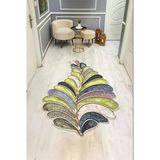 Modern Lazer Kesim Dijital Baskı Kaymaz Taban Halı H0416 Renkli 140 X 200