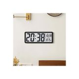 Modern LCD Dijital Duvar Saati 20x8 cm | USB ve Pilli | Zaman, Tarih, Sıcaklık