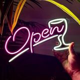 Modern LED Neon "AÇIK" Tabela - İş Mağazası Ofis Ev Bar Perakende Mağazalar Restoranlar Kafeler için Enerji Verimli Pencere Teşhir Işığı (Tasarım 1)