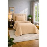 Modern Line Premium 2 Parça Yatak Örtüsü Seti Özel Çantalı 150X220 cm Yastık Kılıfı 50X70 cm 1 Adet - Bej - 150 x 220 cm