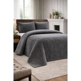 Modern Line Premium 3 Parça Yatak Örtüsü Seti Özel Çantalı 220X240 cm Yastık Kılıfı 50X70 cm 2 Adet - Antrasit Siyah - 220 x 240 cm