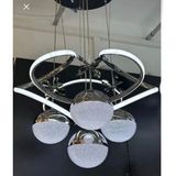 Modern Lüks Salon Model Dron Ledli 3 Renk Krom Sarkıt Avize - 1BW-Beyaz