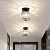 Modern Luxury Plafonyer Tavan Kristal Taşlı Avize Hol Antre Avize Siyah Siyah