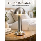 Modern Mantar Masa Lambası Dokunmatik 3 Işık Modlu Şarjlı Kablosuz Led Yeni Nesil