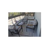 Modern Mars Balkon Bahce Cafe - Salon - Metal Kanepe Koltuk Takimi - 2+1+1 + Sehpa