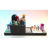 Modern Masaüstü Organizer - Çok Fonksiyonlu Ofis Ve Kırtasiye Düzenleyici (Siyah/Beyaz)