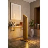 Modern Masif Ahşap Led Lambader Dikey Minimalist Gün Işığı Köşe Aydınlatması