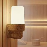 Modern Mermer Banyo ve Sauna Lambası, Beyaz Cam Difüzör, Dekoratif Duvar Aydınlatma, E14 Soket