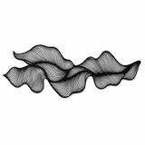 Modern Metal Duvar Dekoru Soyut Çizgisel Minimalist Salon Ofis Yatak Odası Süsü (siyah, 90x35)