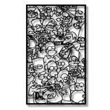 Modern Metal Duvar Sanatı Simpsons Metal Duvar Tablosu Pop Art