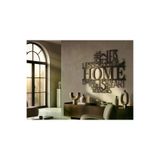 Modern Metal Home Yazılı Duvar Tablosu İngilizce Tipografik Motivasyonel Salon Ofis Antre Duvar Dekoru
