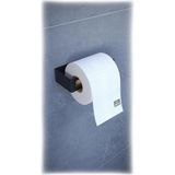Modern Metal Tuvalet Kağıtlık – Çelik Duvar Tipi Wc Peçete Askısı, Modern Minimal Banyo Aksesuarı - Siyah