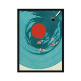 Modern Minimal Maximal İlistrasyon Soyut Bohem Ahşap Çerçeveli Tablo Çerçeveli Poster Ev Dekorasyonu Duvar Dekoru Kırmızı 45 x 60 Plak_1