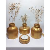Modern Minimal Vazo Set 3'lü, Ev & Ofis Hediyelik, Dekoratif Obje, Beyaz