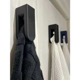 Modern Minimalist Duvar Askısı - 3D Yazıcı Özel Tasarım Havlu Ve Bornoz Askılığı - Antrasit Siyah Dekoratif Askı