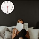 Modern Minimalist Sessiz Duvar Saati, İskandinav Tasarım, Beyaz, Dekoratif