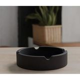 Modern Minimalist Tasarım Küllük - Kırılmaya Dayanıklı Mat Siyah Masa Üstü Dekoratif Aksesuar