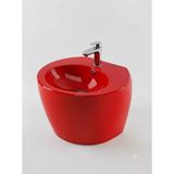 Modern Monoblok Lavabo Kırmızı