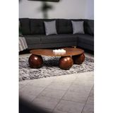 Modern Orta Sehpa & Küre Sehpa & Top Sehpa & MDF Fasulye Ceviz & Ceviz Top