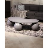 Modern Orta Sehpa & Küre Sehpa & Top Sehpa & MDF Fasulye GRi & Gri Top