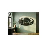 Modern Oval Orman Ve Geyik Motifli Estetik Metal Duvar Panosu