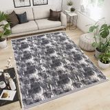 Modern Pamuklu Halı Örtüsü Savan 6m2 Dokuma 200x300 Lastiksiz Antrasit