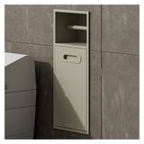 Modern Paslanmaz Çelik Duş Nişleri ve Gömme Tuvalet Kağıdı Tutacağı, Banyo ve Mutfak için Dahili Çöp Kovası Rafı, Kolay Kurulum, Şık Kayısı Tasarımı