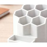 Modern Petek Kalemlik Organizer | 3D Baskı Masa Üstü Düzenleyici