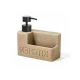 Modern Polyresin Sıvı Sabunluk, Entegre Sünger Bölmesi İle