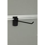 Modern Raf Kanallı Panoya 15 cm Siyah Kanca 20'li Paket