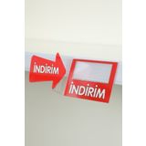 Modern Raf Raf Önü Indirim Etiketi Kırmızı 10'lu Paket 00725