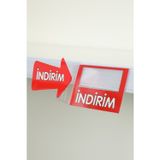 Modern Raf Raf Önü Indirim Etiketi Kırmızı 10'Lu Paket
