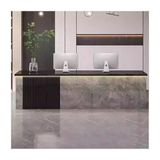 Modern Resepsiyon Masası Kilitlenebilir Çekmeceli Modern Resepsiyon Masası - Ofisler için Yerden Tasarruf Sağlayan Ödeme Sayacı Güzellik Salonları Mağazalar ve Barlar, (Gri-siyah Taş, 100 cm/39,4 inç)