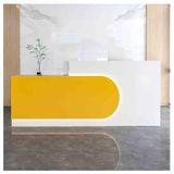 Modern Resepsiyon Masası Tezgahlı ve Kilitlenebilir Çekmeceli Ön Masa Resepsiyon Odası Masası ve Ofis Lobisi Cafe için Saklama Ödeme Sayaç Masası, (A-298x23.6x39 inç)