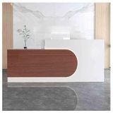 Modern Resepsiyon Masası Tezgahlı ve Kilitlenebilir Çekmeceli Resepsiyon Odası Masası ve Ofis Lobisi Cafe için Saklama Ödeme Sayaç Masası, (A-137x23.6x39 inç)