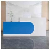 Modern Resepsiyon Masası Tezgahlı ve Kilitlenebilir Çekmeceli Resepsiyon Odası Masası ve Ofis Lobisi Cafe için Saklama Ödeme Sayaç Masası, (A-255x23.6x39 inç)
