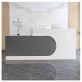 Modern Resepsiyon Masası Tezgahlı ve Kilitlenebilir Çekmeceli Resepsiyon Odası Masası ve Ofis Lobisi Cafe için Saklama Ödeme Sayaç Masası, (A-61x23.6x39 inç)