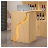 Modern Resepsiyon MasasıModern Ahşap Resepsiyon Masası - Salonlar Lobileri Perakende ve Ev Ofisleri için Şık Ön Tezgah, (B,80 cm/31,4 inç)