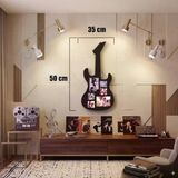 Modern Rock Serisi: Siyah Lazer Kesim Gitar Figürlü Çoklu Anı Çerçevesi