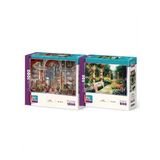 Modern Roma Ve Botanik Bahçesi İkili Set - 1000 + 500 Parça İkili Puzzle Seti