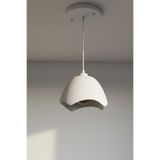 Modern Şapka Form Beton Sarkıt Avize İç Mekân Dekoratif Aydınlatma Mutfak Salon Beyaz 25 x 37